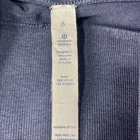 Lululemon In The Flow Crop ll Leggings Navy Blue 6 - Picture 11 of 11